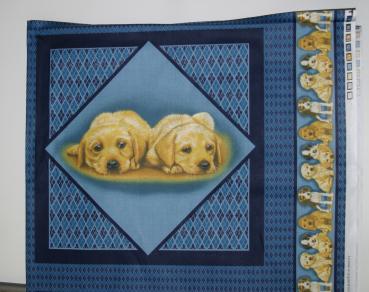 Patchworkstoff Hundepanel